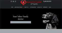 Desktop Screenshot of animalcarecenteroftupelo.com