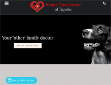 Tablet Screenshot of animalcarecenteroftupelo.com